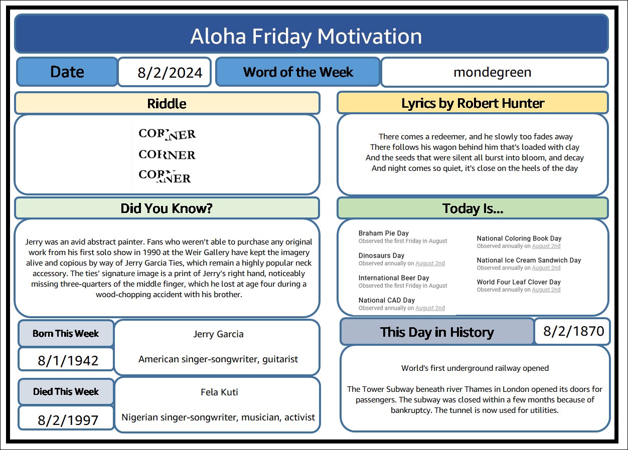 AFM Edition #256 — The Days Between Edition — visual card
