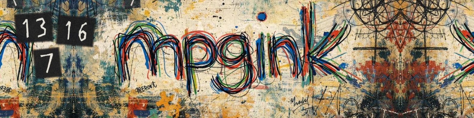 mpgink graffiti canvas — scribble script with the 13 · 16 · 7 cipher